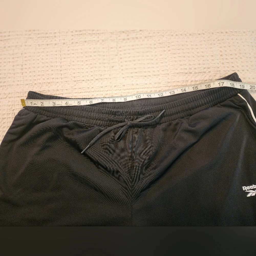 Reebok Men's Black Speedwick Trainers Pants Elastic Waist Drawstring 1XL New